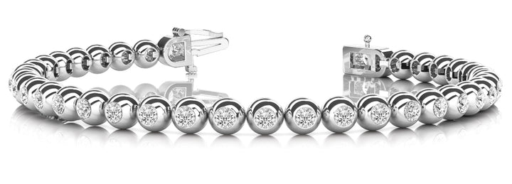 Platinum Diamond In-Line Fashion Tennis Bracelet