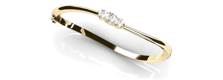 14K Yellow Gold Round Diamond Fashion Bracelet