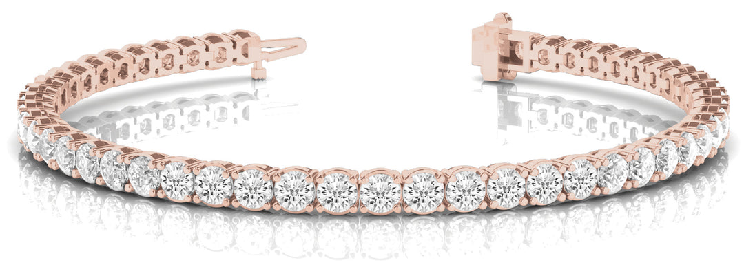 18K Rose Gold 10 CT Diamond Tennis Bracelet