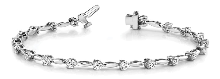 Platinum 1ctw Round Diamond Fashion Bracelet