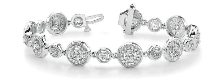 Platinum Vintage Diamond Tennis Bracelet