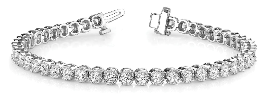 Multi-Diamond Round Line Bracelet