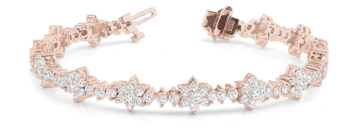 18K Rose Gold 5.21ctw Diamond Fashion Bracelet