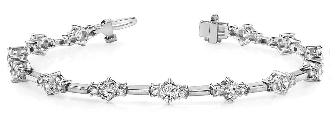 18K White Gold Diamond Tennis Bracelet 1.5 CT