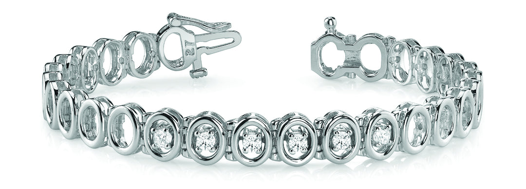 Platinum 3/8 ct Diamond Fashion Tennis Bracelet