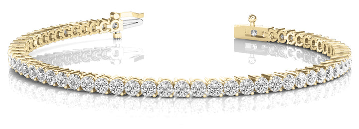 14K Yellow Gold 1 CT Diamond Line Bracelet