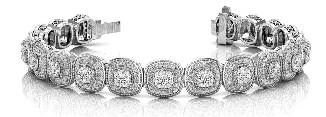 Platinum White 3.25ctw Diamond Tennis Bracelet