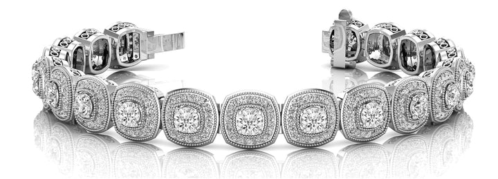 14K White Gold Diamond Fashion Bracelet