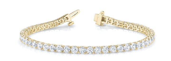 18K Yellow Gold 9.87 CT Diamond Line Bracelet