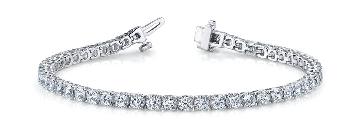Platinum 9.87 CT Diamond In-Line Fashion Bracelet