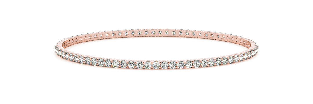 18K Rose Gold 1.71ctw Diamond Bangle Bracelet