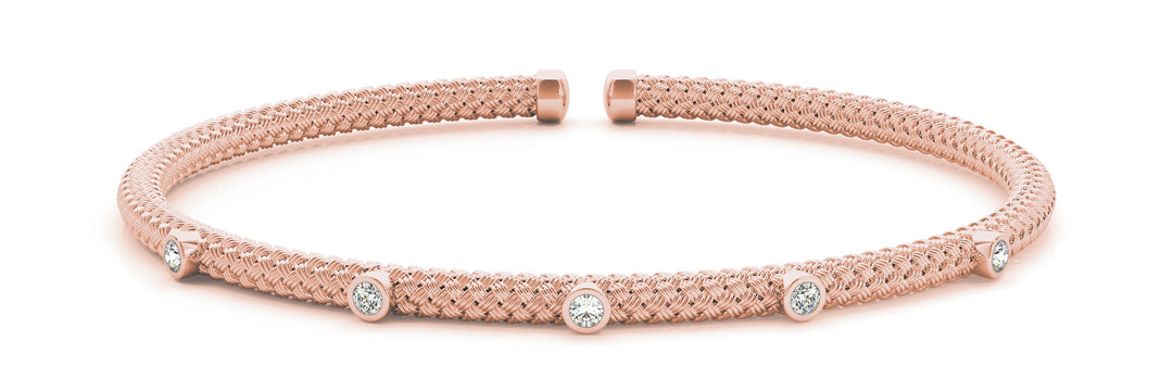 Rose Gold 5-Stone Diamond Fashion Bracelet