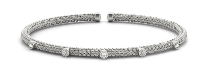 Round Diamond Italian Bangle Bracelet