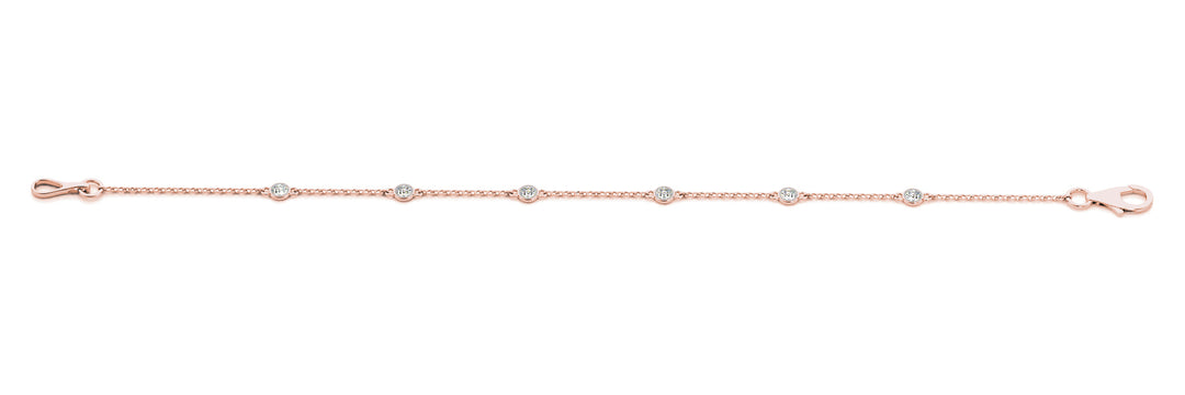 18K Rose Gold Diamond Fashion Bracelet