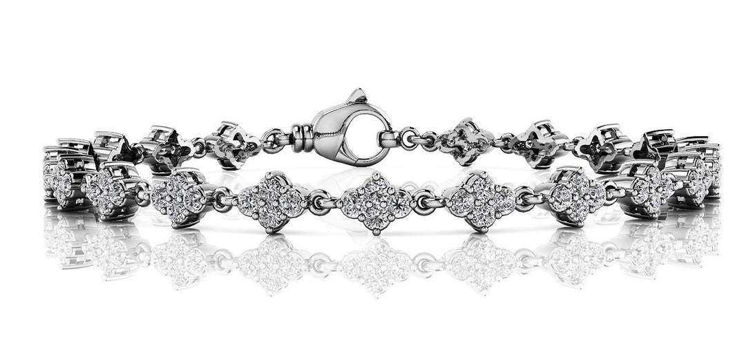 Platinum 2ctw Round Diamond Fashion Bracelet
