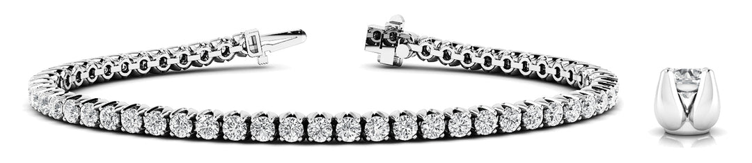 18K White Gold 10.25ctw Diamond Line Bracelet