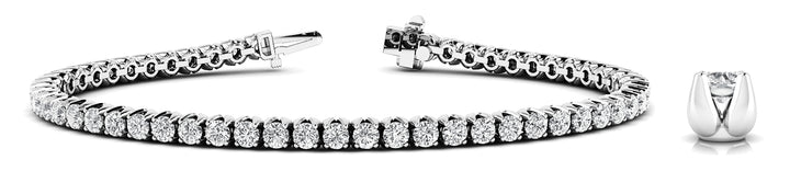 18K White Gold 10.25ctw Diamond Line Bracelet