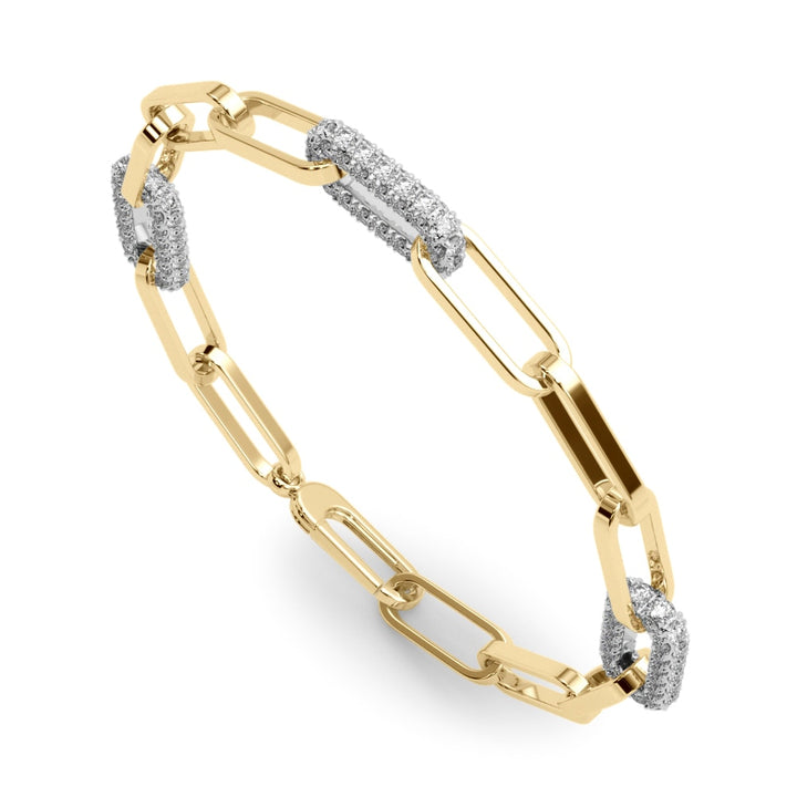 14K Yellow Gold 1 1/8 ct tw New Style Diamond Bracelet