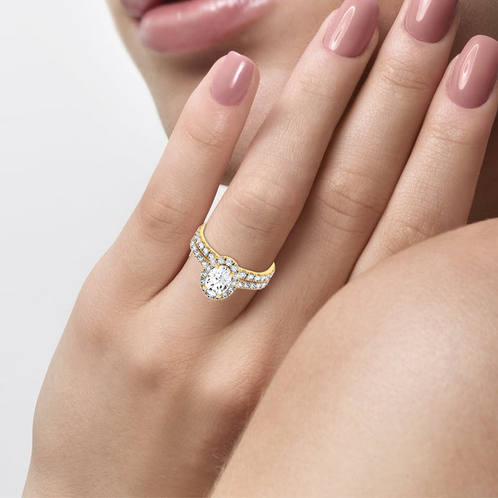 14K 3.03CT Certified Lab Grown TRIO SET