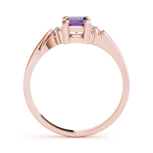 Rose Gold Emerald Diamond Fashion Ring