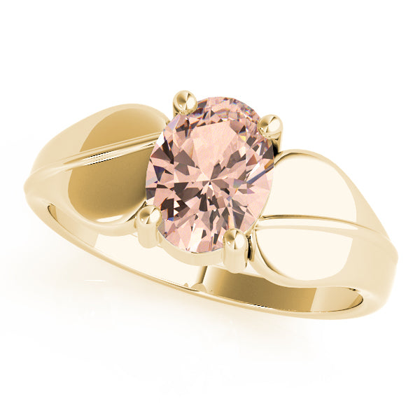 14K Yellow Gold Oval Diamond Ring | 0.68-0.84 CT