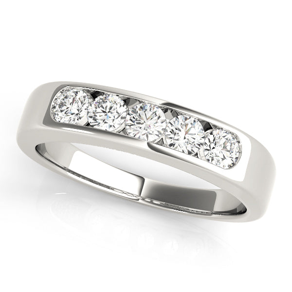 Platinum 1 CT Diamond Multi-Stone Wedding Band