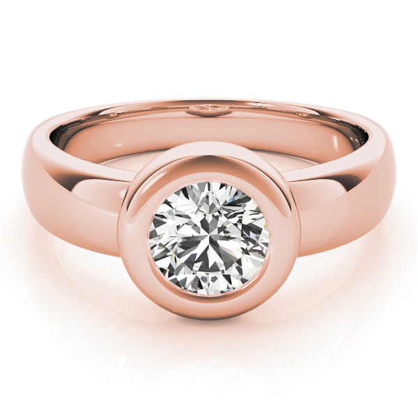 18K Rose Gold 1 ct tw Solitaire Diamond Engagement Ring