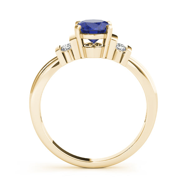 14K Yellow Gold Multi-Diamond Oval Ring