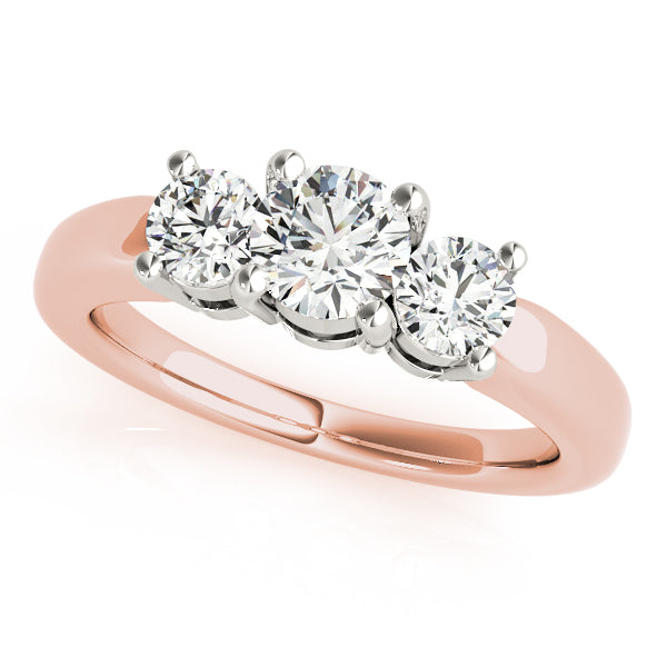 18K Rose Gold 1.5ctw Round Diamond Engagement Ring