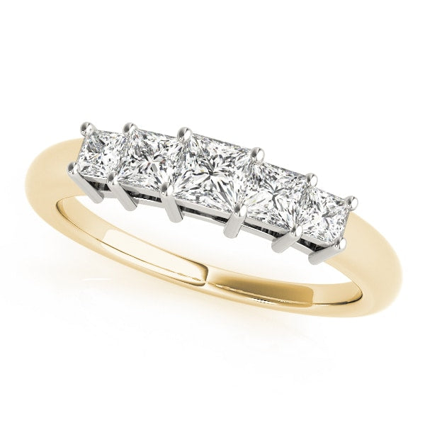 18K Yellow Gold 7/8 ct tw Fancy Shape Diamond Wedding Ring