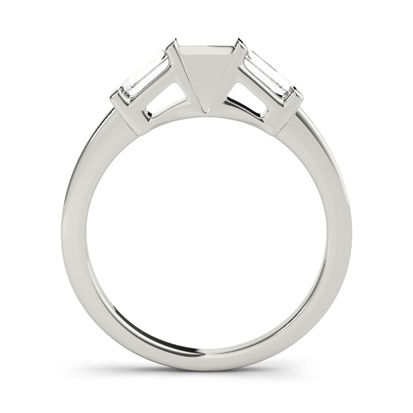 14K White Gold Diamond Baguette Wedding Band