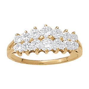14K White Gold Round Diamond Fashion Ring