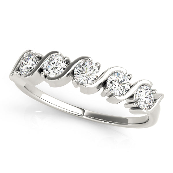 18K White Gold 1 CT Diamond Wedding Ring