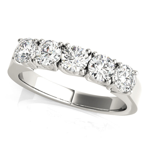 14K White Gold 1 CT Diamond Wedding Band