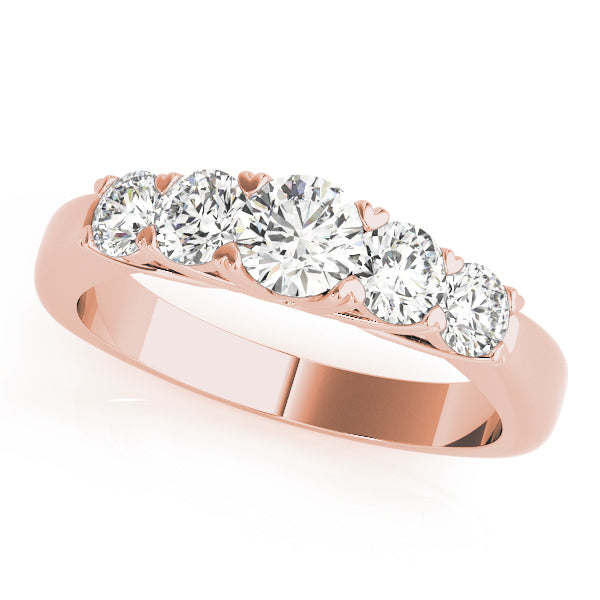18K Rose Gold Diamond Wedding Ring