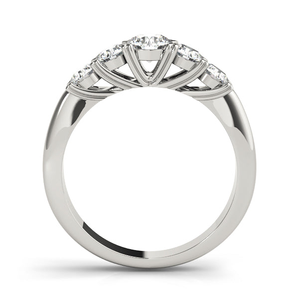 Platinum 1 CT Round Diamond Wedding Band