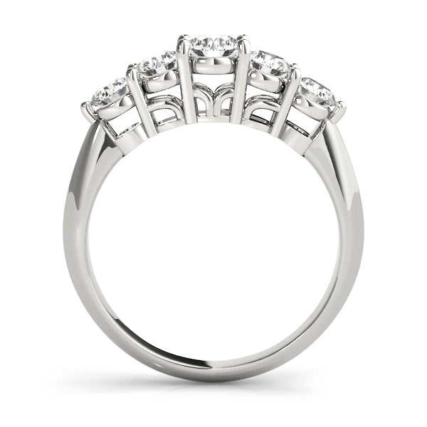 14K White Gold Round Diamond Wedding Ring