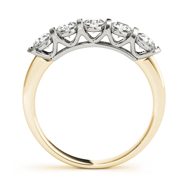 14K Yellow Gold 5-Stone Diamond Wedding Ring