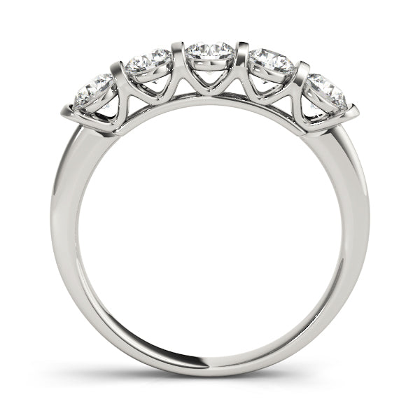 18K White Gold 5-Stone Diamond Wedding Ring