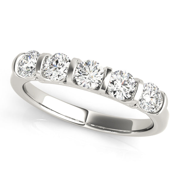 Platinum 1 CT Diamond Multi-Stone Wedding Band