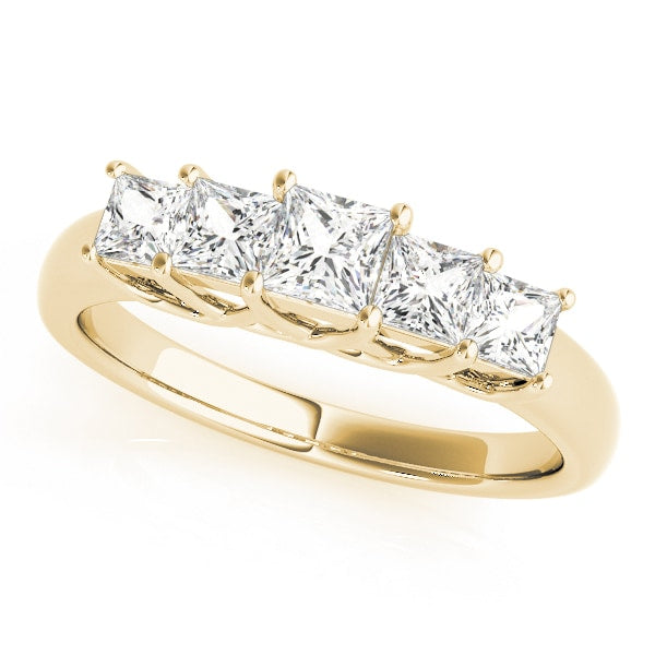 14K Yellow Gold 1/3 ct tw Fancy Shape Diamond Wedding Ring