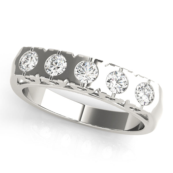 18K White Gold 1 CT Diamond Wedding Ring