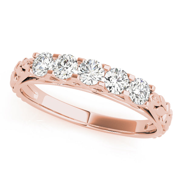 14K Rose Gold Diamond Wedding Ring