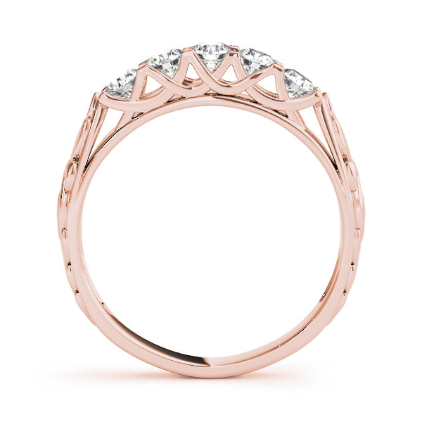 14K Rose Gold Diamond Wedding Ring