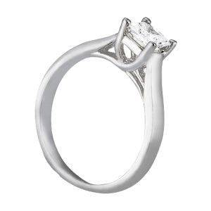 14K White Gold Diamond Trellis Engagement Ring