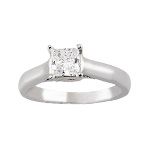18K White Gold 1/3 CT Diamond Trellis Engagement Ring