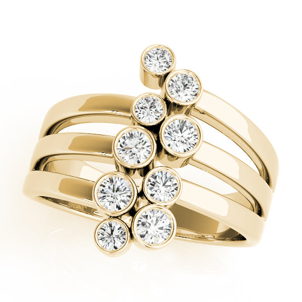 18K Yellow Gold Multi-Diamond Fashion Ring