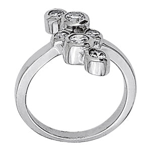 14K White Gold Round Diamond Fashion Ring