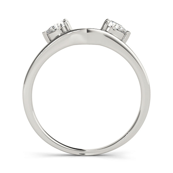 14K White Gold Pear Diamond Wedding Ring