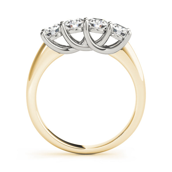 14K Yellow Gold Round Diamond Wedding Ring